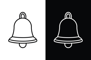 Bell icon vector on White Background ,Vector Art Illustration on white background.