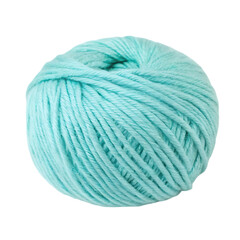 Soft turquoise yarn ball