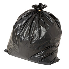 black garbage bag tied full