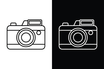 Camera icon vector on White Background ,Vector Art Illustration on white background.