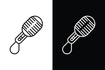 Microphone icon vector on White Background ,Vector Art Illustration on white background.