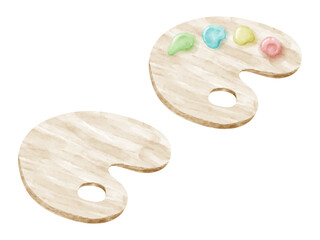 絵の具のパレットのイラスト