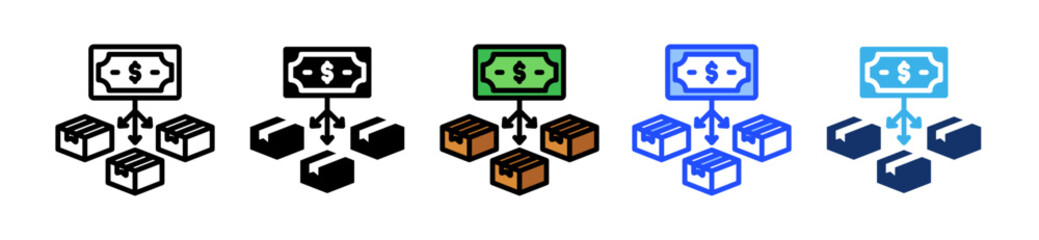 Product Diversification Icon Set With Multiple Style Collection