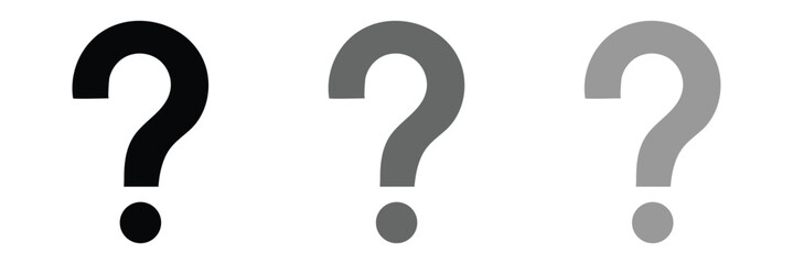 Question mark silhouette isolated on white background. Question mark icon vector illustration design. Vector Illustration . 