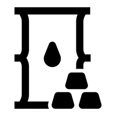 Commodity Icon. Commodity, Gold, Asset, Stock, Materials, Fund, Raw, Resources. Vector Icon Illustration
