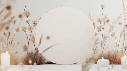 An elegant promotional template with space for event details, decorated with a soft, romantic candlelight background.

