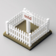 Fototapeta premium A white background with white fence with a 