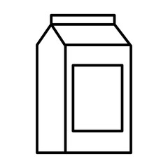 milk box line icon
