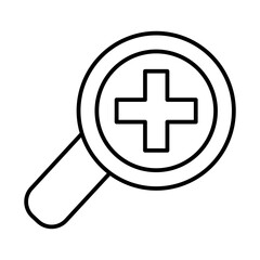 medical analysis line icon