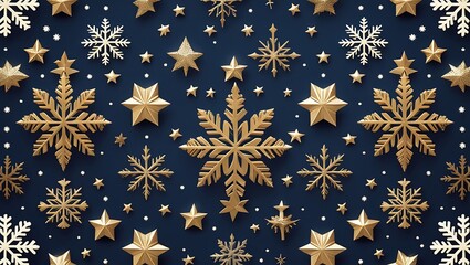 seamless pattern with golden stars