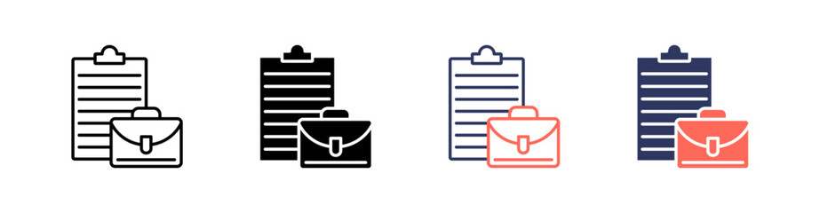 Obraz premium Planning Multi Style Icon Set Vector 