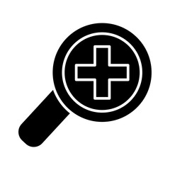 Obraz premium medical analysis glyph icon