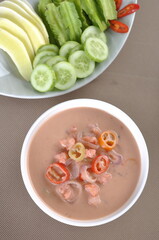 fresh vegetable soup with vegetables