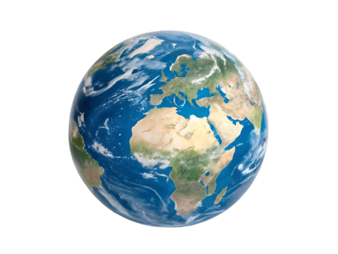 earth globe on white

