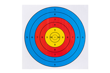 target with arrow isolated on white background.
