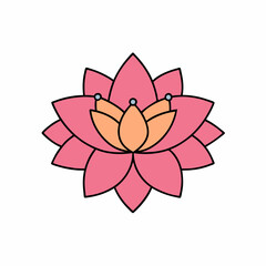 vector illustration of a lotus mandala