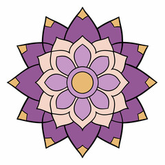 vector illustration of a twilight serenity mandala