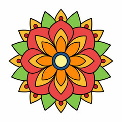 vibrant spirit mandala vector illustration