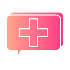 Obraz premium online medical gradient icon
