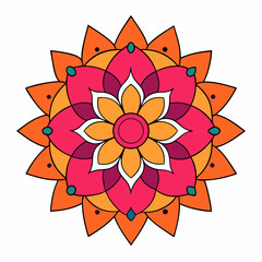 vibrant spirit mandala vector illustration