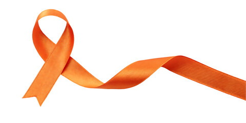 orange satin ribbon swirl flow
