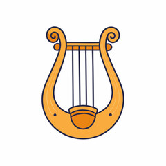 vector illustration of a lyre