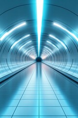 Futuristic Neon Tunnel: A Journey Through Light and Technology