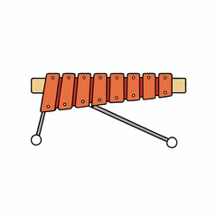 vibraphone isolated on white