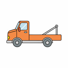 tow truck isolated on white