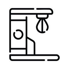 Easy to use line style icon of punch bag machine