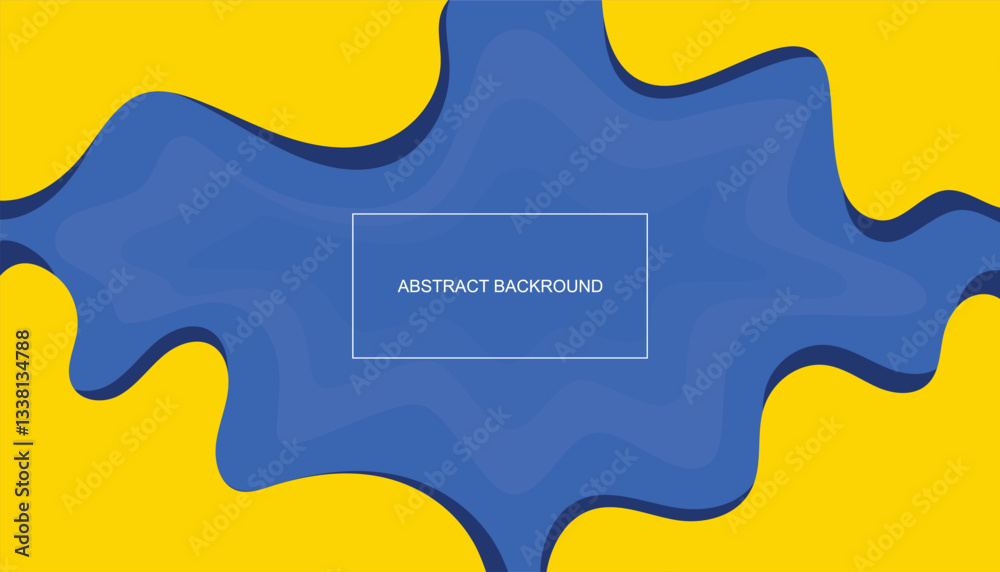 Poster yellow or blue dyamic textured background. abstract background modern style. wave blend minimal layo