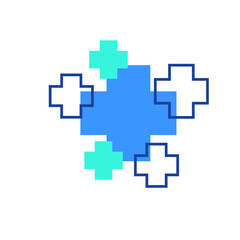 Obraz premium Geometric Plus Medical Element