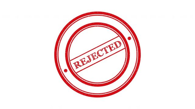 Rejected stamp for disapproval, suitable for design elements, business presentations, or concept of rejection in various projects and materials