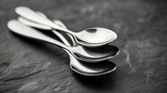 Measuring spoons stacked together, showing teaspoon and tablespoon sizes clearly