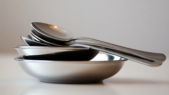 Measuring spoons stacked together, showing teaspoon and tablespoon sizes clearly