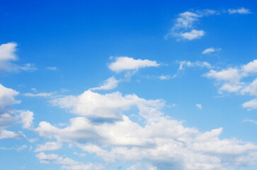 White clouds in blue sky