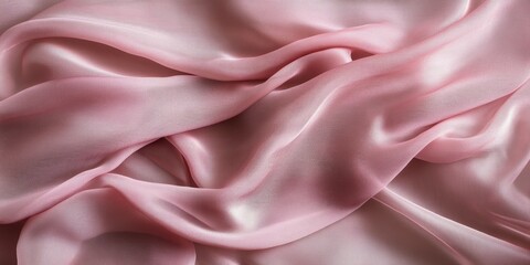 Obraz premium Luxurious soft pink silk fabric texture with gentle folds and elegant shine