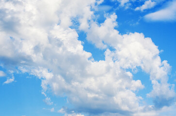 White clouds in blue sky
