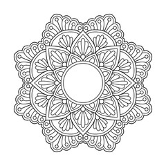 Detailed Flower Mandala Coloring Patterns