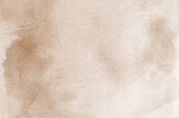 Brown watercolor on paper background