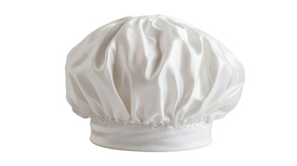 Classic white chef hat isolated on transparent background