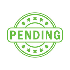 pending rubber stamp, icon, flat, design, vector, illustrations, education, style, trendy, collections