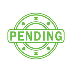 pending rubber stamp, icon, flat, design, vector, illustrations, education, style, trendy, collections