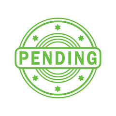 pending rubber stamp, icon, flat, design, vector, illustrations, education, style, trendy, collections