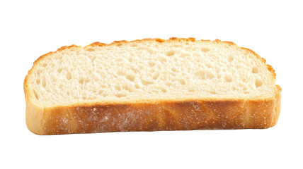 Slice of white bread isolated on transparent background