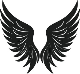 Fototapeta premium Elegant Angel Wings Vector Illustration – Perfect for Mother’s Day and Memorial Designs