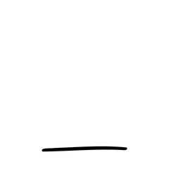 Slim underscore horizontal bar symbol in outline hand drawn style. Vector illustration isolated on white background. For typography, font, shop, logo, alphabet, sales, signboard, education.