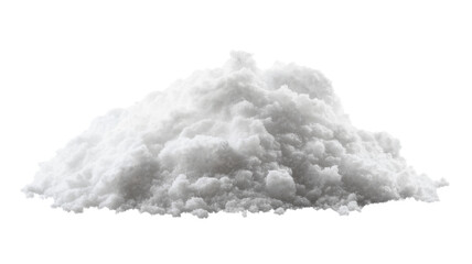 Pile of snow forming a small mountain with transparent background