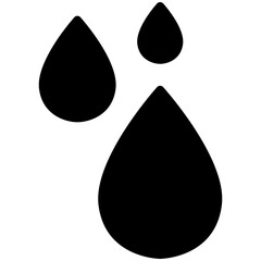Water Droplets Solid Icon