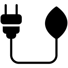 Green Electric Energy Solid Icon